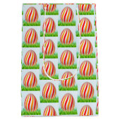 Happy Easter Holiday Bunny Floral Medium Cadeauzakje (Achterkant)