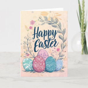 Happy Easter Holiday Feestelijke Groeten Kaart