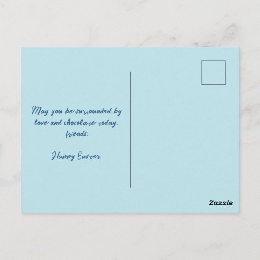 Happy Easter Home Giant Easter Egg Daisies Briefkaart (Achterkant)