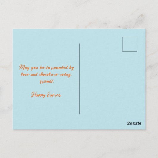 Happy Easter Home Giant Easter Egg Daisies Briefkaart (Achterkant)