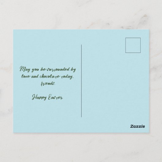 Happy Easter Home Giant Easter Egg Daisies Briefkaart (Achterkant)