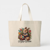 Happy Easter -Hoppy Easter Tote Bag (Achterkant)