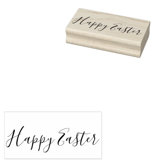 Happy Easter - houten rubberen stempel (Gestempeld)