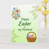 Happy Easter Husband Card Kaart (Gele Bloem)