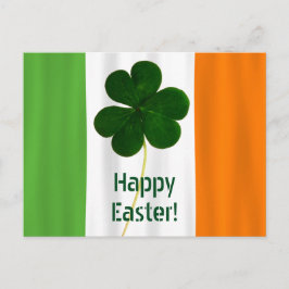 Happy Easter Ierse vlag kleuren Shamrock Ierland Feestdagenkaart
