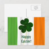 Happy Easter Ierse vlag kleuren Shamrock Ierland Feestdagenkaart (Voorkant / Achterkant)