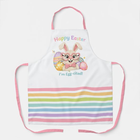 Happy Easter I'm Egg-cited Bunny  Schort (Voorkant)