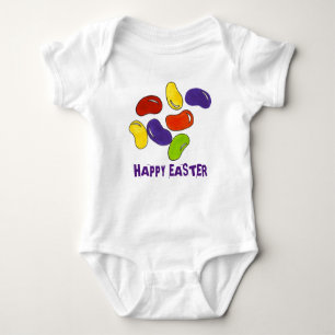 Happy Easter Jelly Bean Rainbow Jellybeans Bans Romper