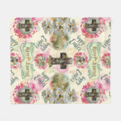 Happy Easter Jesus Resureccition Angel Wreaths Fleece Deken (Voorkant (Horizontaal))