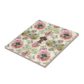 Happy Easter Jesus Resureccition Angel Wreaths Tegeltje (Zijkant)