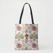 Happy Easter Jesus Resureccition Angel Wreaths Tote Bag (Voorkant)