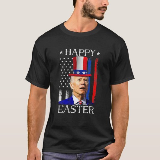 Happy Easter Joe Biden Confused 4Th Of July Indepe T-shirt (Voorkant)