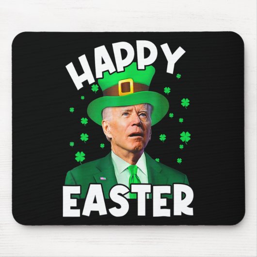 Happy Easter Joe Biden St Patricks Day Leprechaun Muismat (Voorkant)