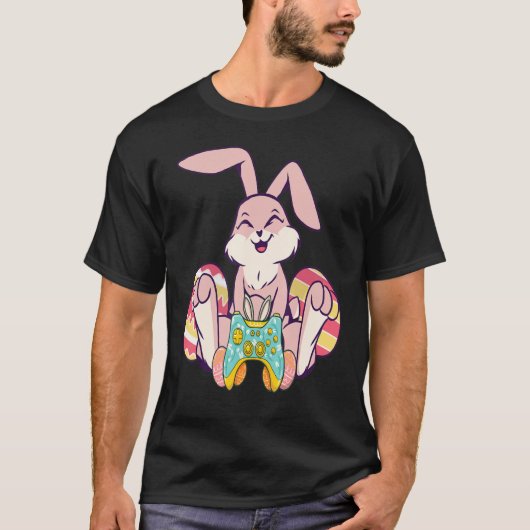 Happy Easter Joystick Bunny Ear Gaming Kinder Boys T-shirt (Voorkant)