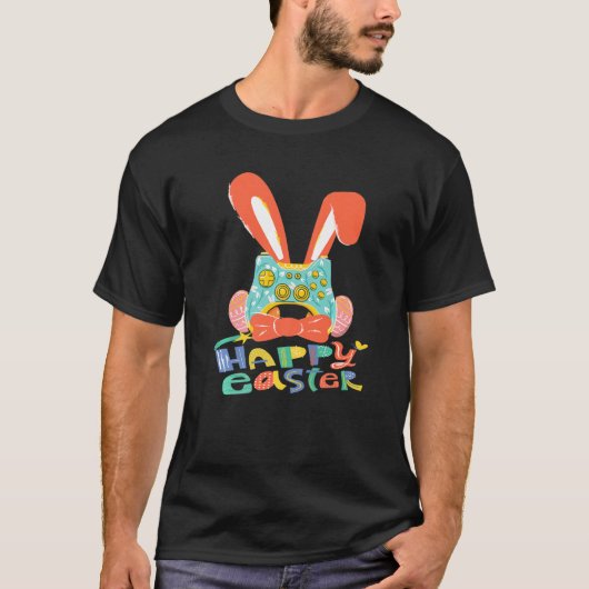 Happy Easter Joystick Bunny Stropdas Funny Gaming T-shirt (Voorkant)