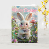 Happy Easter Kaart (Gele Bloem)