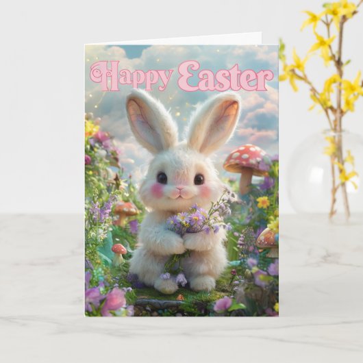 Happy Easter Kaart (Gele Bloem)