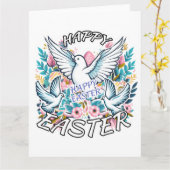 Happy Easter Kaart (Gele Bloem)