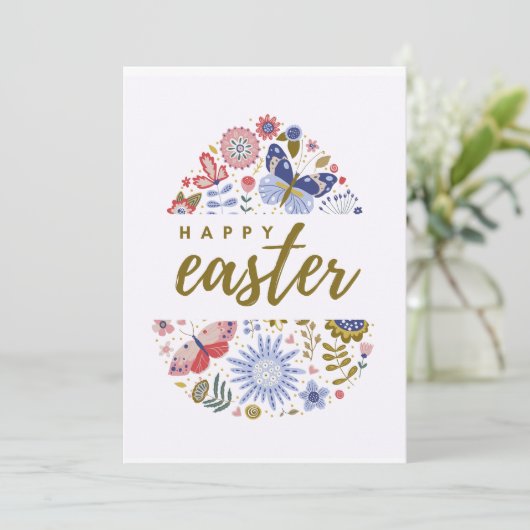 HAPPY EASTER KAART (Staand voorkant)