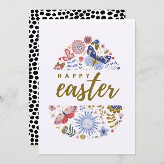 HAPPY EASTER KAART (Voorkant / Achterkant)