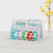 Happy Easter Kaart (Gele Bloem)