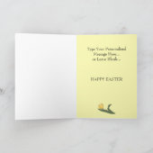 Happy Easter Kaart Custom of Blank Bunny Kaarten (Binnen)