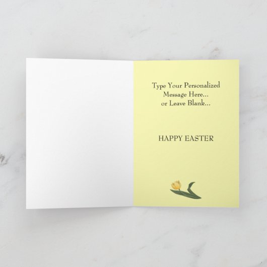 Happy Easter Kaart Custom of Blank Bunny Kaarten (Binnen)