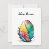 Happy Easter Kaart Design in Spaans (Voorkant)