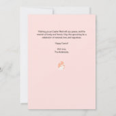 Happy Easter Kaart met Floral Photo Lijst (Achterkant)