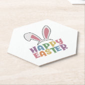 Happy Easter Kartonnen Onderzetters (Schuin)