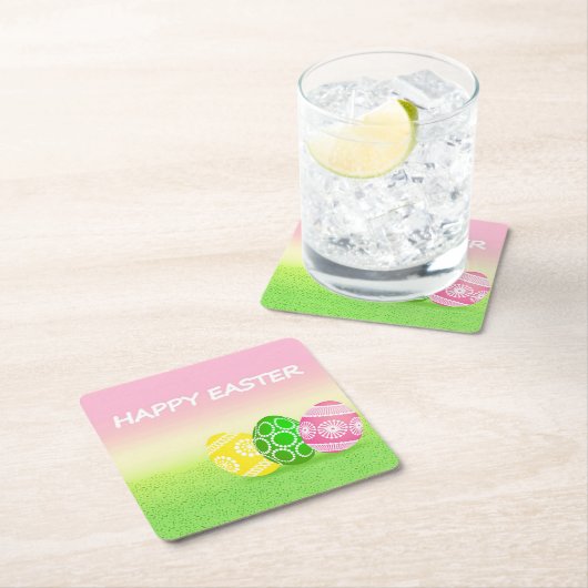 Happy Easter Kartonnen Onderzetters (Insitu)