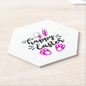 Happy easter kartonnen onderzetters (Schuin)