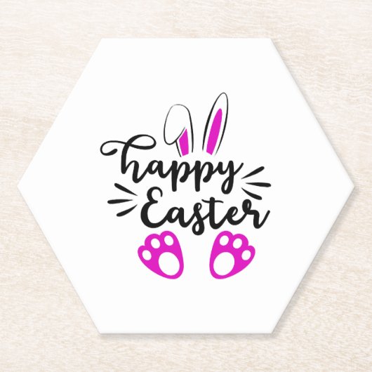 Happy easter kartonnen onderzetters (Voorkant)