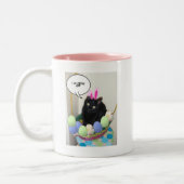 Happy Easter Kat Tweekleurige Koffiemok (Links)