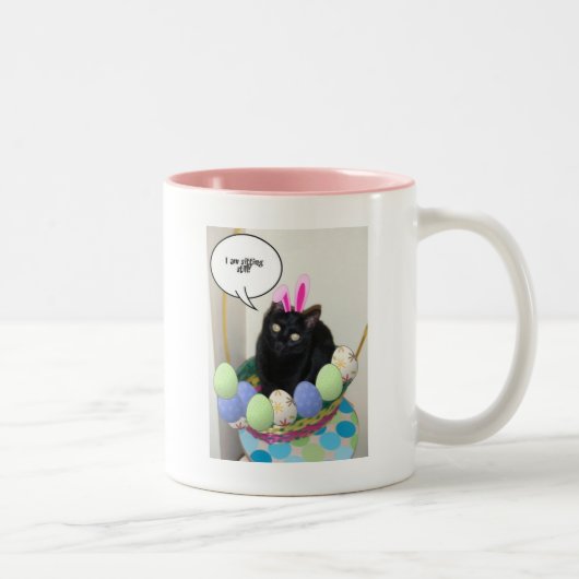 Happy Easter Kat Tweekleurige Koffiemok (Rechts)