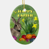 Happy Easter Keramisch Ornament (Achterkant)