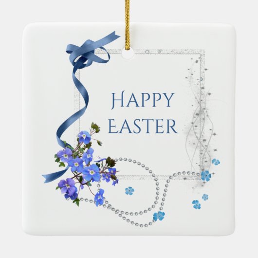 Happy Easter Keramisch Ornament (Achterkant)