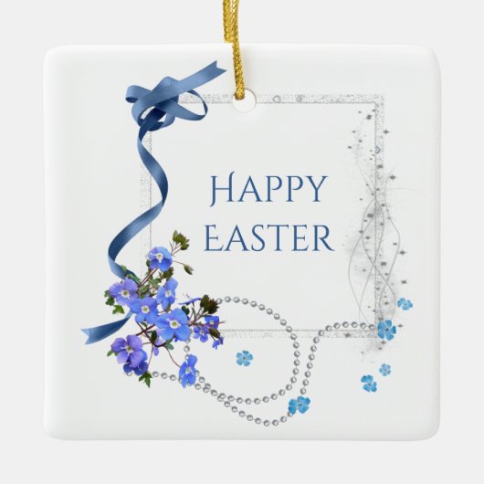 Happy Easter Keramisch Ornament (Voorkant)
