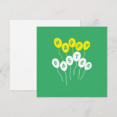 Happy Easter Key White en Yellow Nice Ballons Feestdagenkaart (Voorkant / Achterkant)