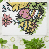 Happy Easter Kitchen Handdoeken: Feestelijk en leu Theedoek (Gevouwen)