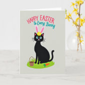 Happy Easter Kitty Friend Card Kaart (Gele Bloem)