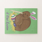 Happy Easter Kiwi met paaseieren Legpuzzel (Horizontaal)