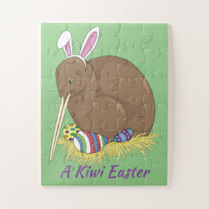 Happy Easter Kiwi met paaseieren Legpuzzel