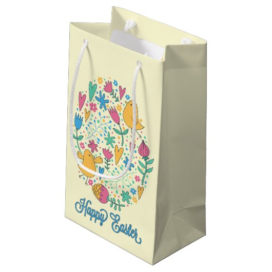 Happy Easter Klein Cadeauzakje (Achterkant Gekanteld)
