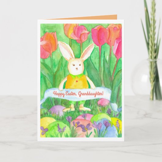 Happy Easter Kleindochter Custom Feestdagen Kaart (Voorkant)