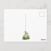 Happy Easter kleine konijn waterverf Briefkaart (Achterkant)
