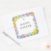 Happy Easter | Kleureieren Vierkante Sticker (Envelop)