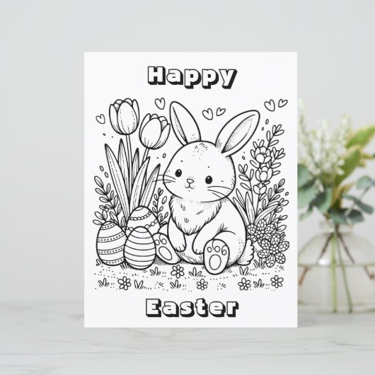 Happy Easter kleurplaten (Staand voorkant)