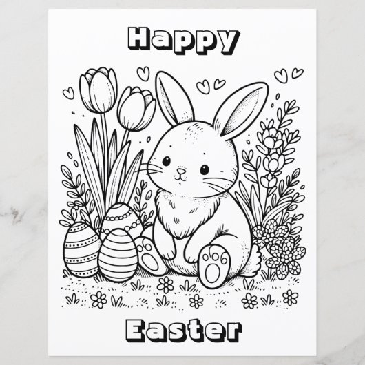 Happy Easter kleurplaten (Voorkant)