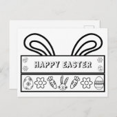 Happy Easter - Kleurrijk Briefkaart voor kinderen (Voorkant / Achterkant)